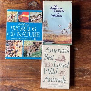 3 Wildlife & Nature Vintage Books Walt Disney, Crusade for, Best Wild Animals
